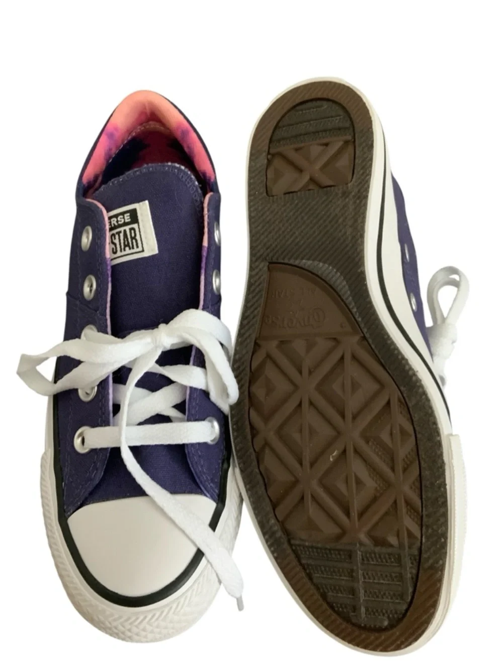 Converse All Star Womens 6 Shoes Canvas Sneakers 569771F Purple - Picture 3 of 6